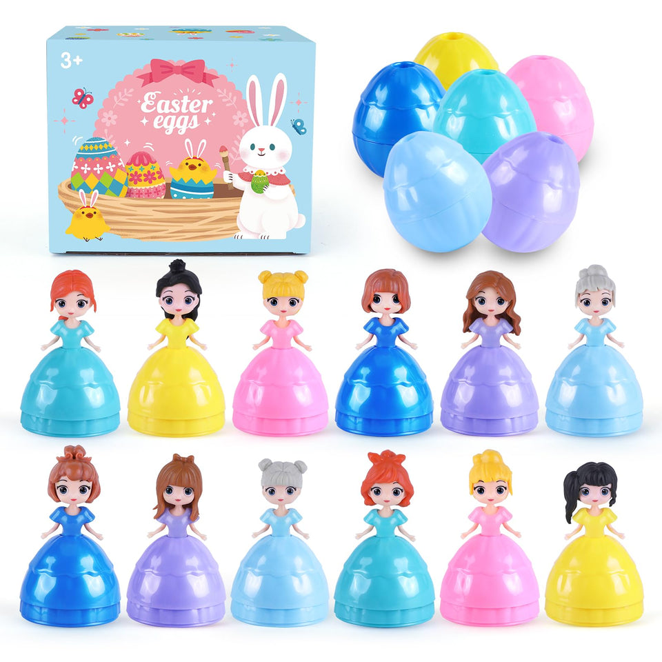 Konijiwa Easter Princess Eggs folding design promotes creative play and easy egg hunts.