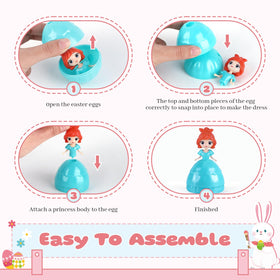 Konijiwa Princess model eggs suited for egg hunts and classroom prizes.