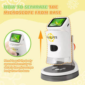 Koolpte Kids Microscope offers easy focus for independent learning.