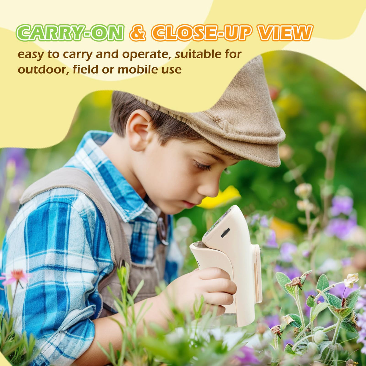 Koolpte Kids Microscope is lightweight and portable for on-the-go experiments.