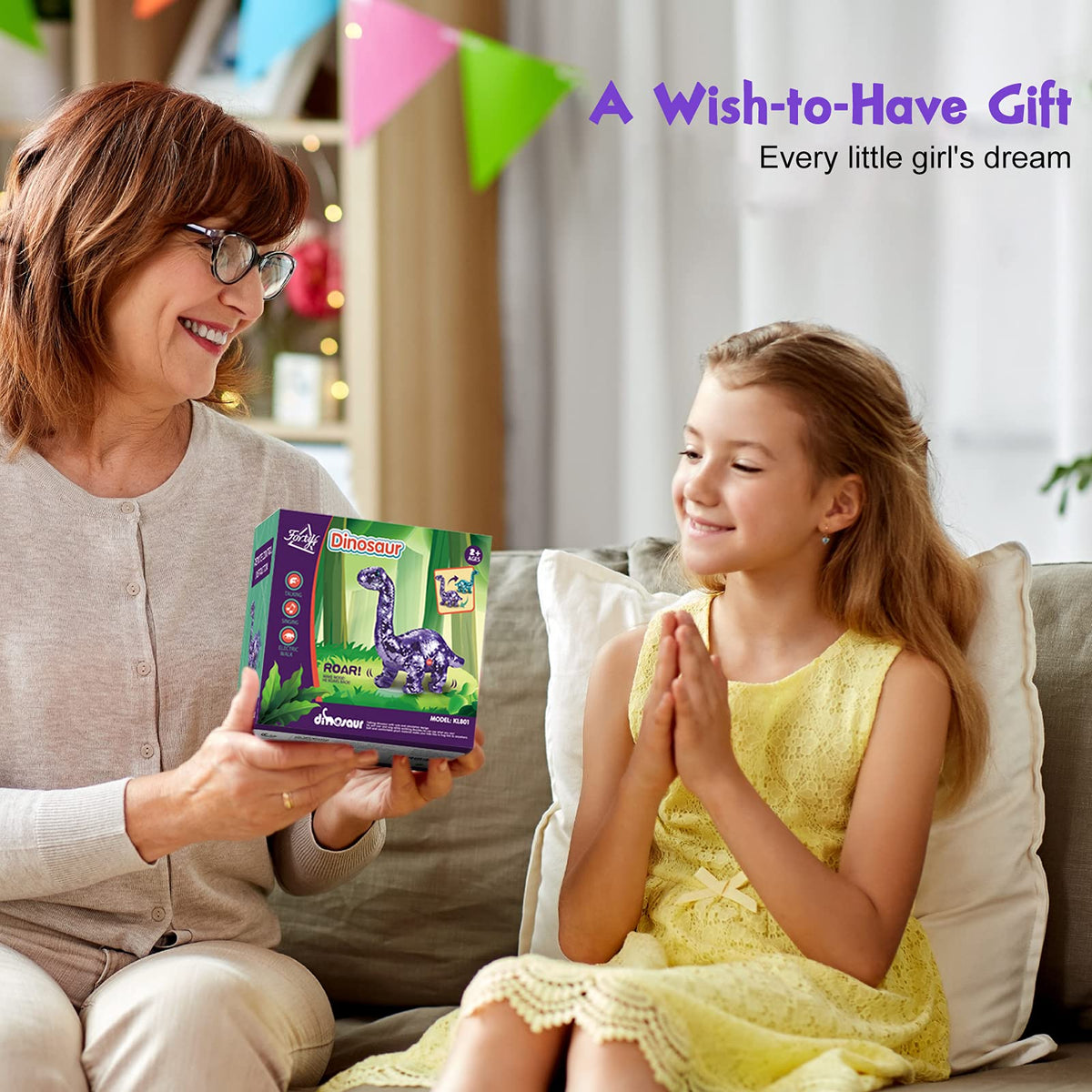 Koonie dinosaur makes a perfect gift for birthdays and holidays.