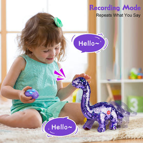 Koonie talkback dinosaur repeats kids’ words for interactive fun.