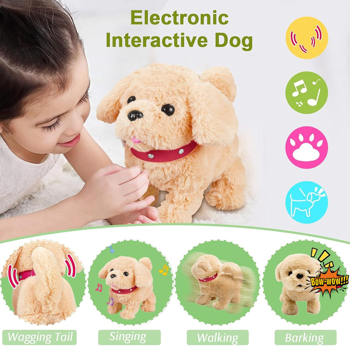 Koonie Realistic Robot Puppy barking scene to boost storytelling and imagination