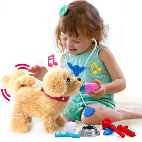 Koonie Realistic Robot Puppy walking for interactive play and motor skills