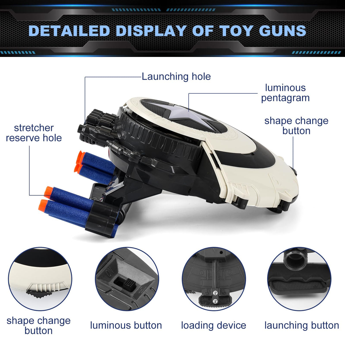 Koorare LED star light effect enhances play ambience.
