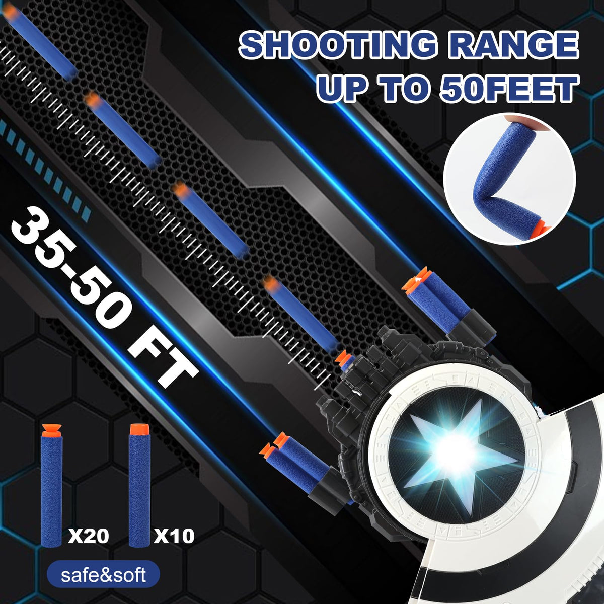 Koorare transform-button toggle enables shield and dart modes.