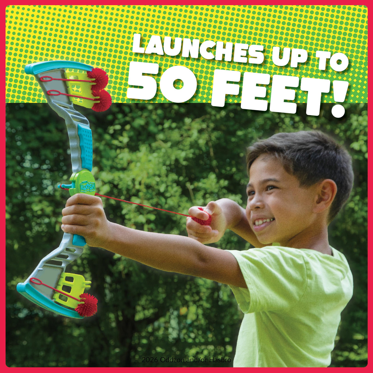 Koosh Bow Launcher family having fun outdoors