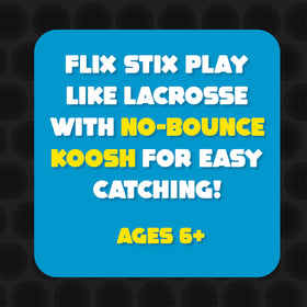 Koosh Flix Stix cooperative play distance invites passing challenges.