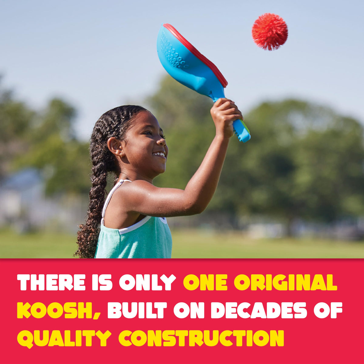 Koosh Flix Stix play anywhere design enables indoor and outdoor use.