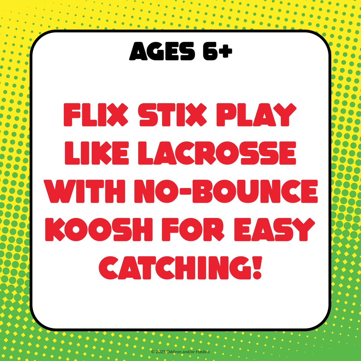 Koosh Flix Stix large pocket in use, catching becomes effortless.