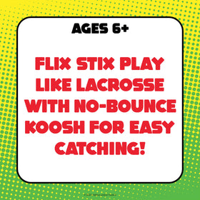 Koosh Flix Stix large pocket in use, catching becomes effortless.