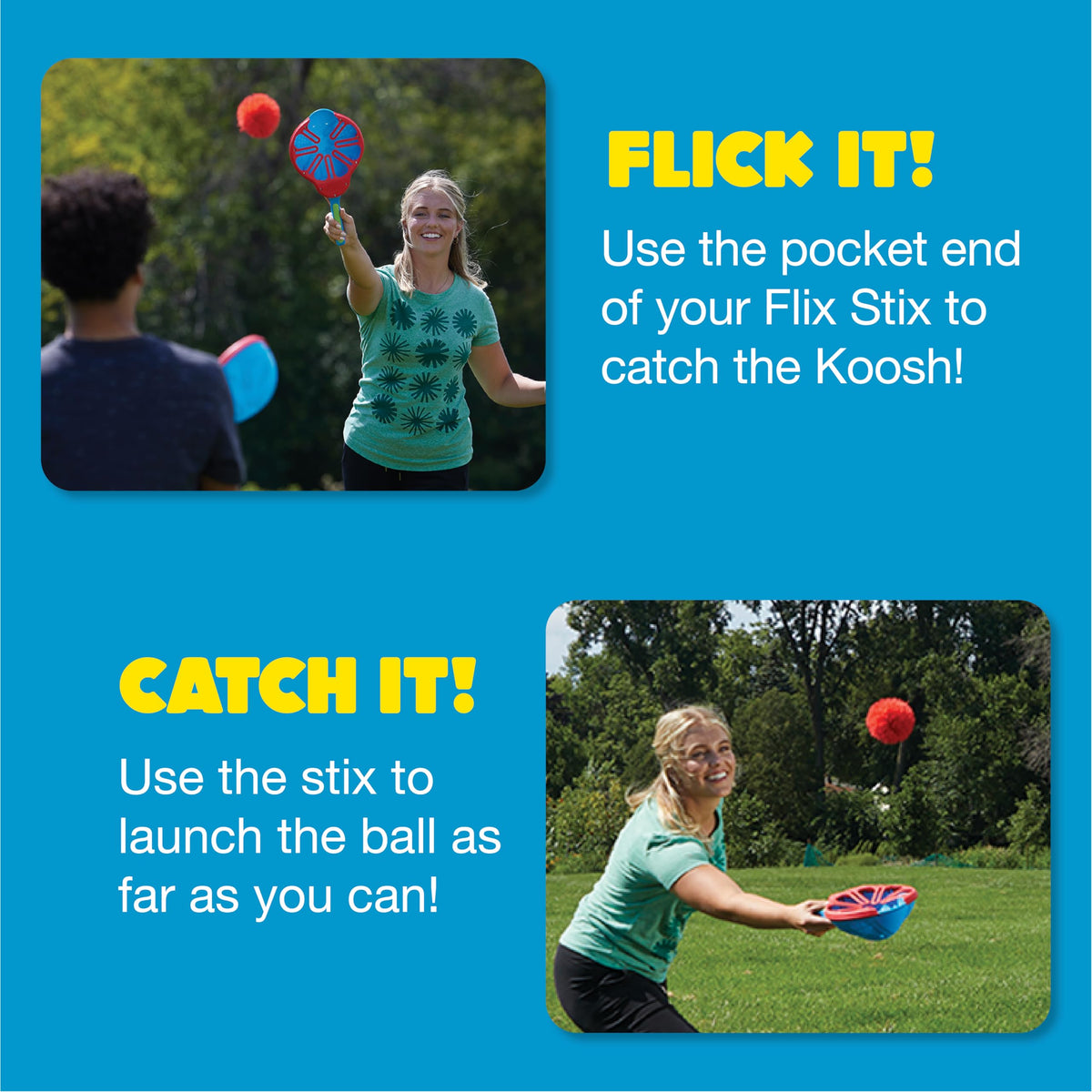 Koosh Flix Stix quality construction supports durable, long-lasting play.