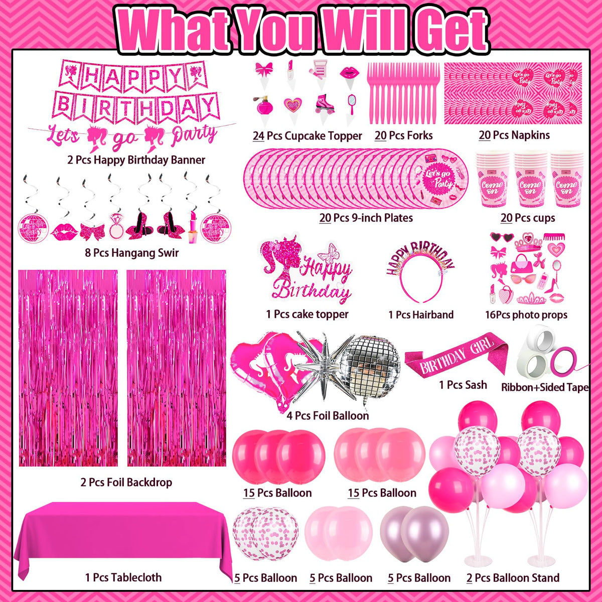 Kooterfun pink foil curtain backdrop creates a glossy photo backdrop