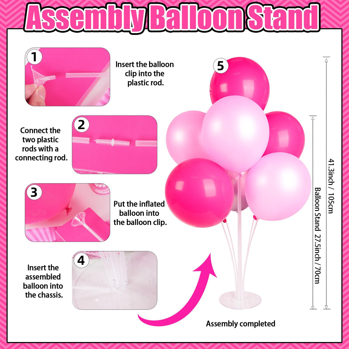 Kooterfun pink latex balloons brighten table decor and photos