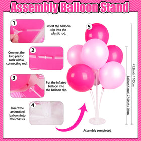 Kooterfun pink latex balloons brighten table decor and photos