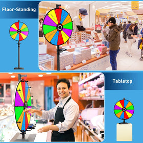 KOOV tabletop prize wheel setup demonstrates portable event entertainment