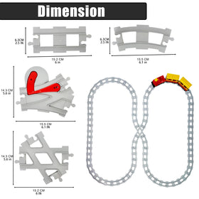 Koowants straight tracks (14 pcs) for stable, extendable layouts.