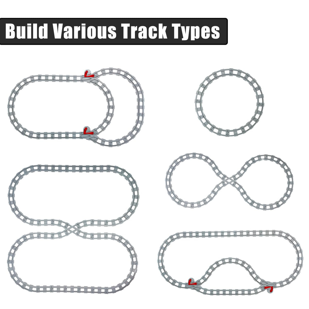 Koowants switch tracks (2 pcs) for varied routing options.
