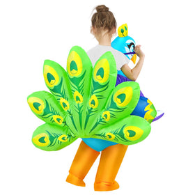 KOOY kids peacock costume shines at outdoor parties and events.