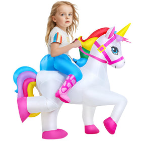 KOOY unicorn costume fits kids 125–145 cm for easy sizing.