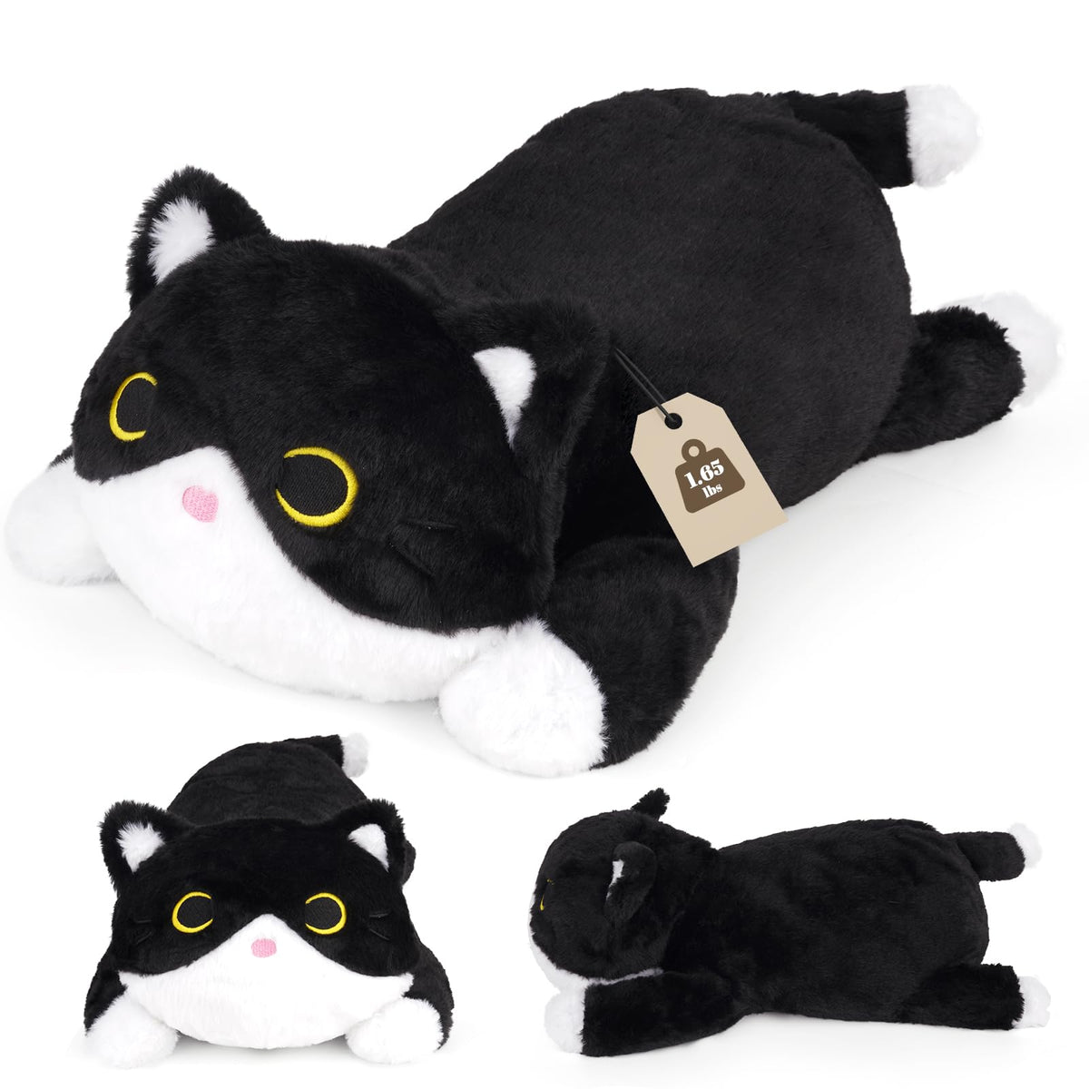 KOPHINYE weighted cat plush offering comforting hugs for kids at bedtime