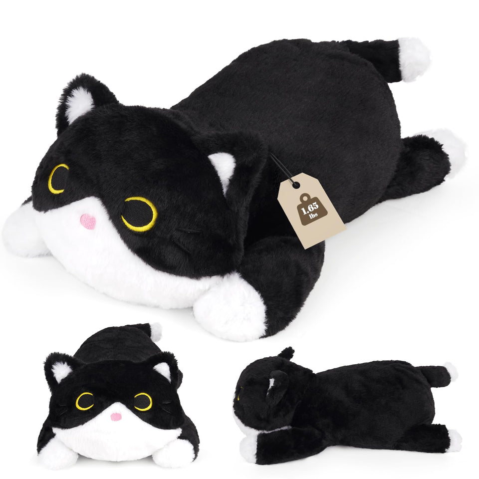 KOPHINYE weighted cat plush offering comforting hugs for kids at bedtime