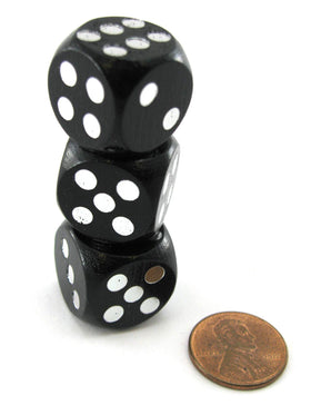 Koplow Games Character Builder Loaded Dice, standard size, black with silver pips, balanced feel.