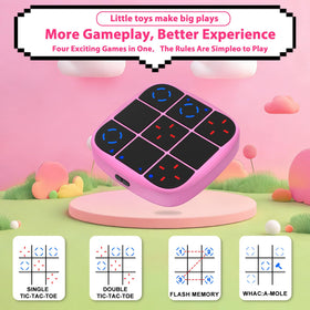 KOQQQ 4-in-1 handheld console side angle showing compact pink design