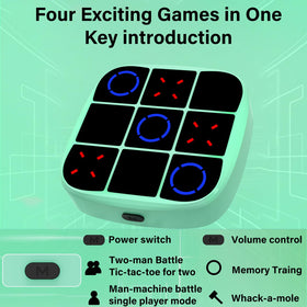 KOQQQ Bolt Tic-Tac-Toe Cyan compact design perfect for road trips and on-the-go fun.
