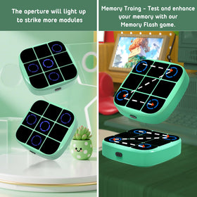 KOQQQ Bolt Tic-Tac-Toe Cyan memory flash boosts focus and recall.