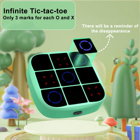 KOQQQ Bolt Tic-Tac-Toe Cyan whack-a-mole mode adds playful challenge.
