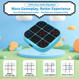 KOQQQ handheld puzzle bolt console blue enabling quick two player challenges anywhere