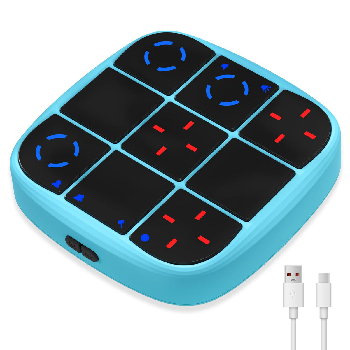 KOQQQ rechargeable tic-tac-toe bolt console blue for portable family play