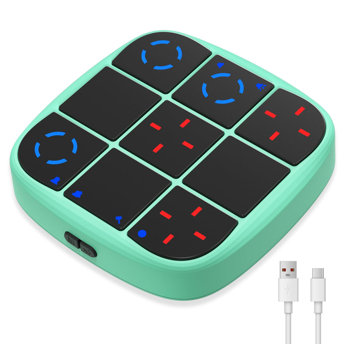 KOQQQ Rechargeable Tic-Tac-Toe Bolt front view for on-the-go play.