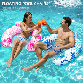 Korlon Tec mesh-seat pool float provides cooling support in warm water.