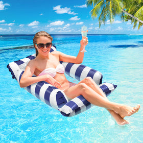 Korlon Tec pool float drifter style in blue-orange for smooth lazy drifting.