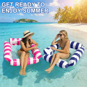 Korlon Tec pool float shown with pump for quick, easy setup