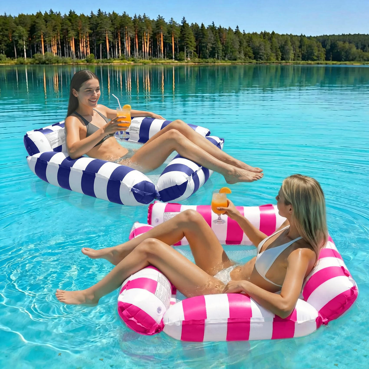 Korlon Tec foldable pool float packed compactly for travel and storage