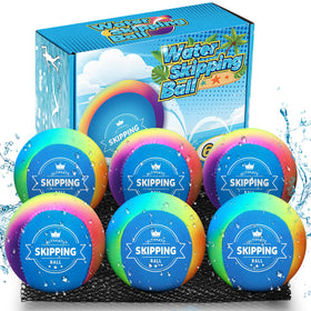 Korlon Tec rainbow skip balls 6-pack for colorful pool play