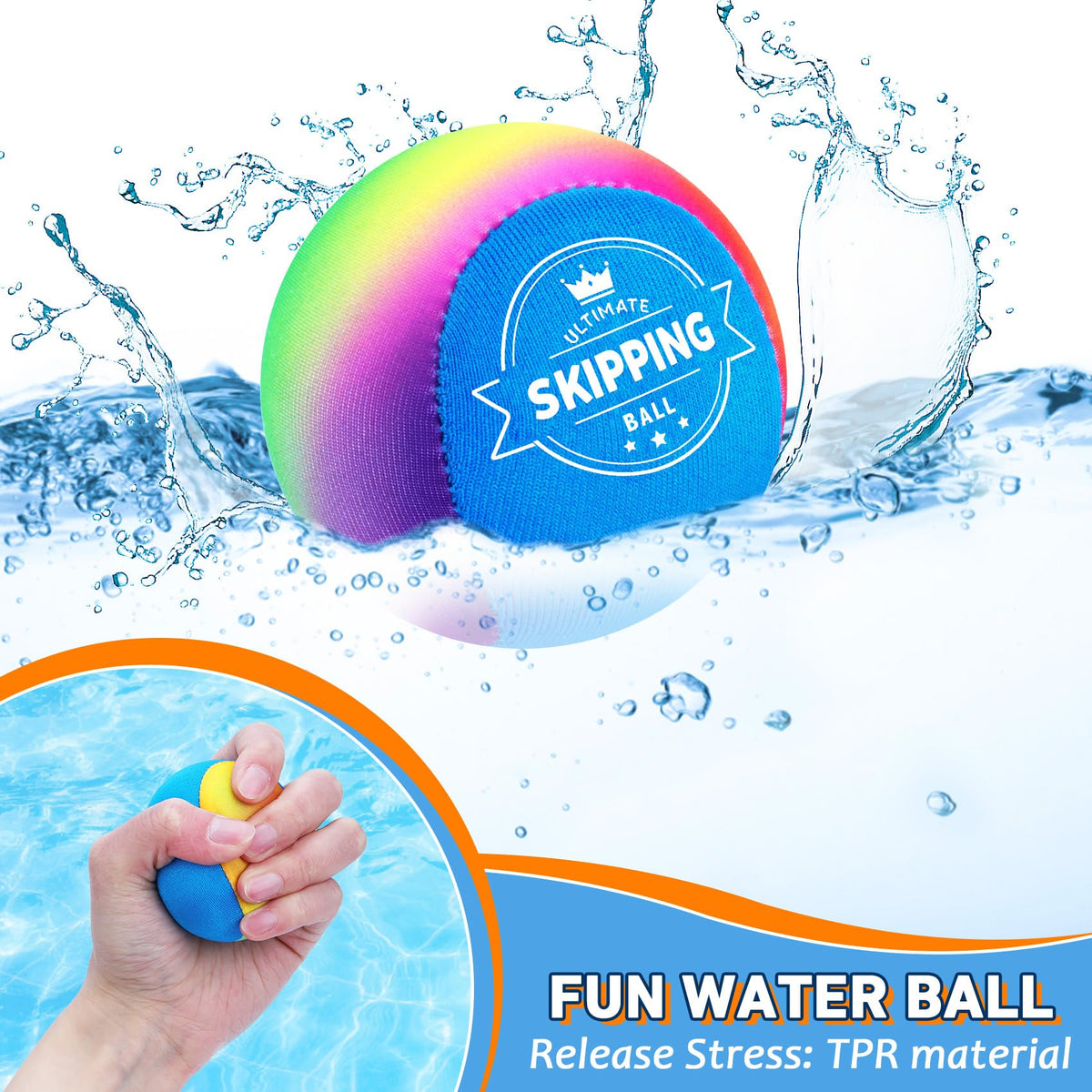 Korlon Tec water ball floats; easy to toss and catch