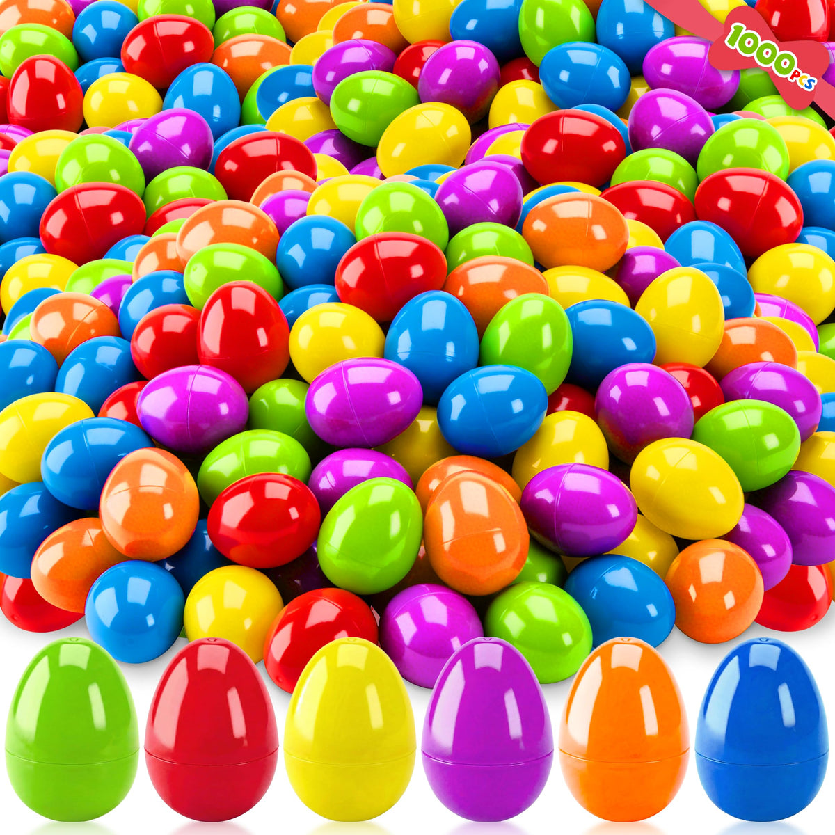 Kortes 600pcs plastic Easter eggs with 2.3-inch fillable shells for easy gifting