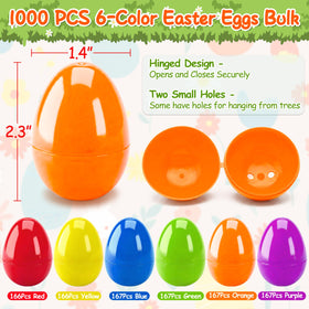 Kortes fillable Easter eggs in six colors ideal for colorful Easter egg hunts