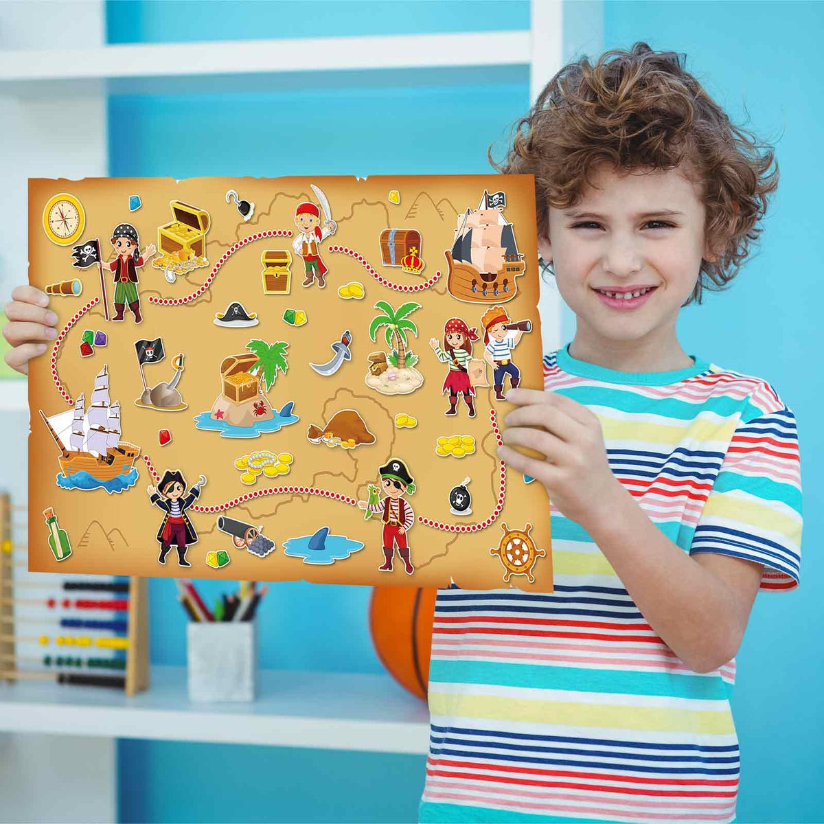 Kosiz treasure-hunt potential with large backgrounds suitable for indoor or outdoor use.