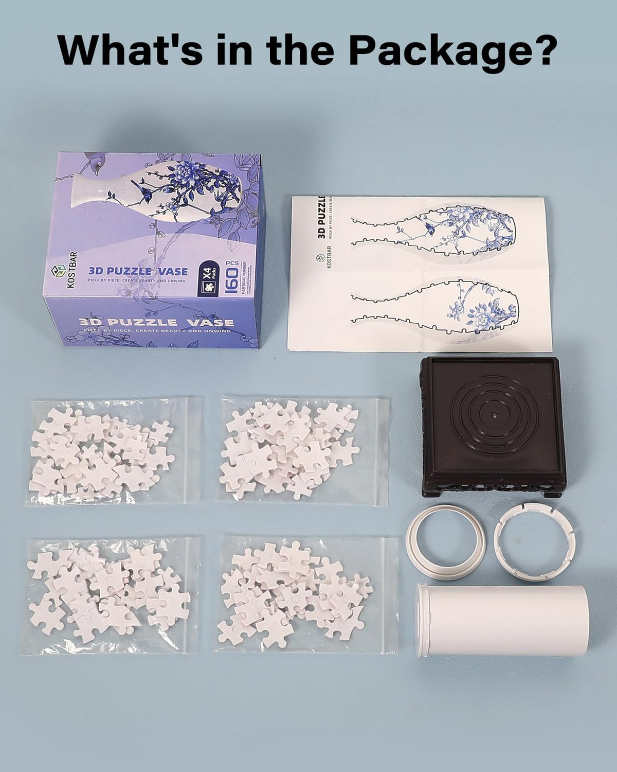 KOSTBAR Puzzle Vase 160 fragments highlight DIY assembly experience