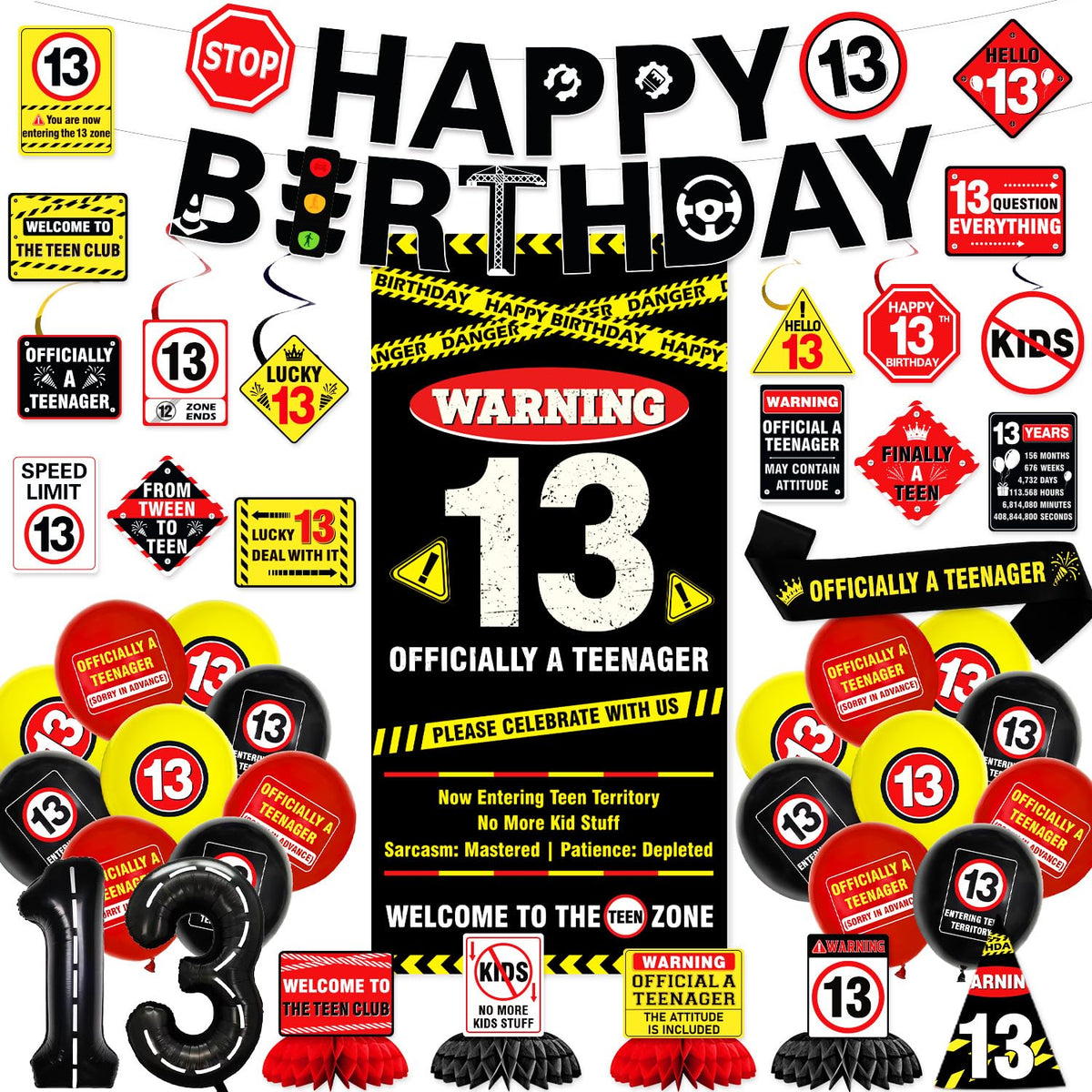 KOTLMIGHT 13th birthday backdrop for vibrant photos