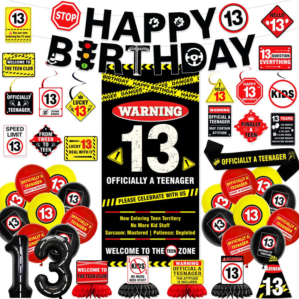 KOTLMIGHT 13th birthday backdrop for vibrant photos