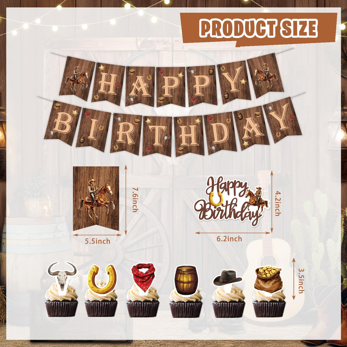Kotlmight cowboy cupcake toppers add authentic western flair to treats.