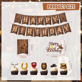 Kotlmight cowboy cupcake toppers add authentic western flair to treats.