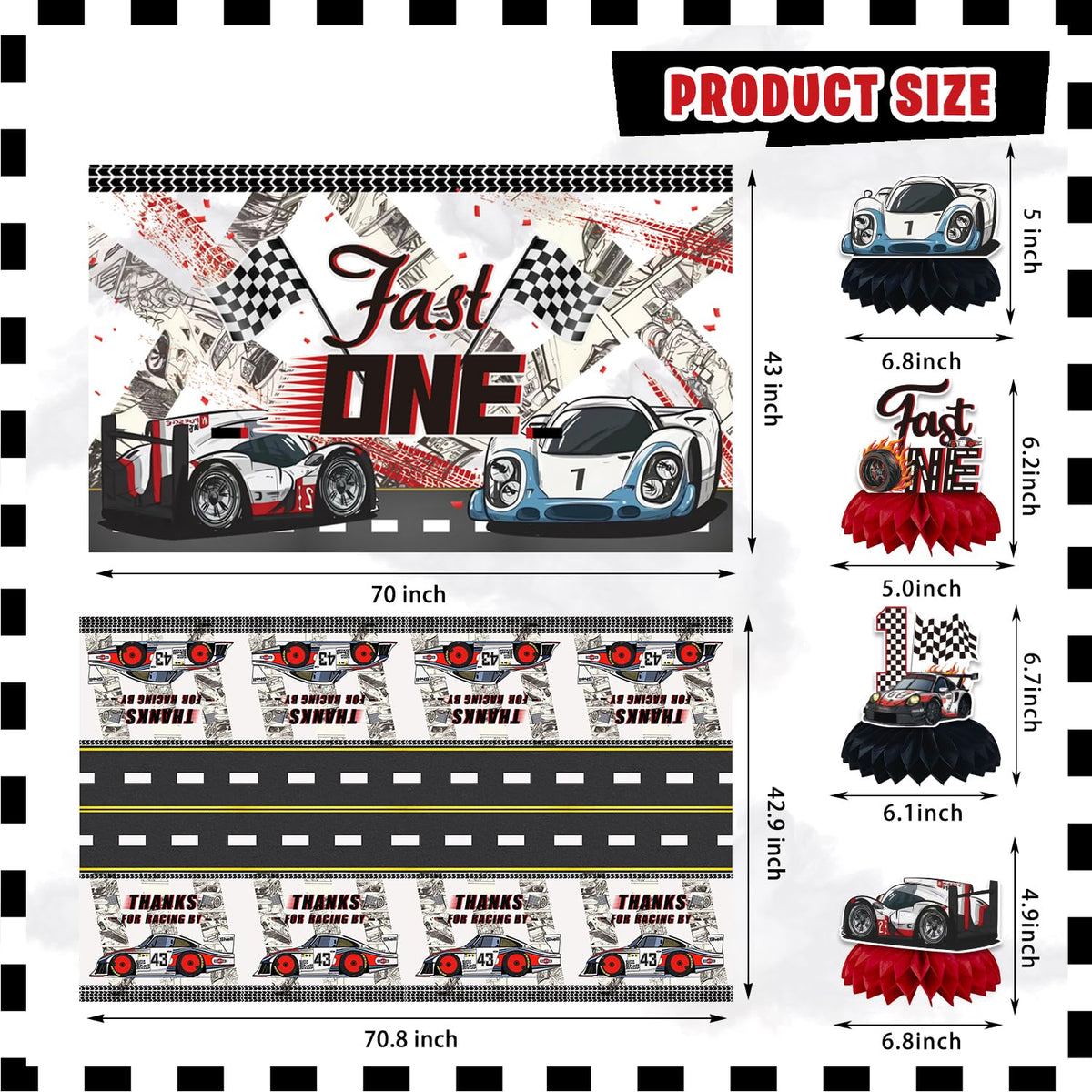 KOTLMIGHT Fast One centerpieces add dynamic focal points for your cake table