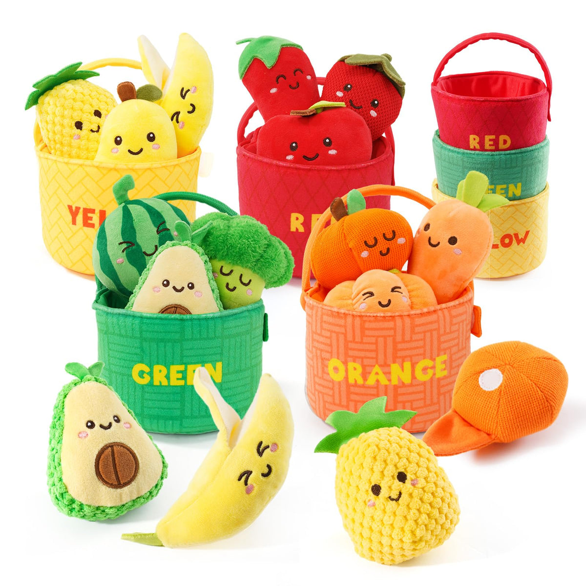 Koty baby sensory toys soft sorting basket for independent play